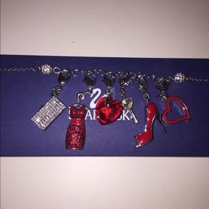 Swarovski Jewelry - Swarovski Charm Bracelet with 6 Charms Swarovski Jewelry - Swarovski Charm Bracelet with 6 Charms